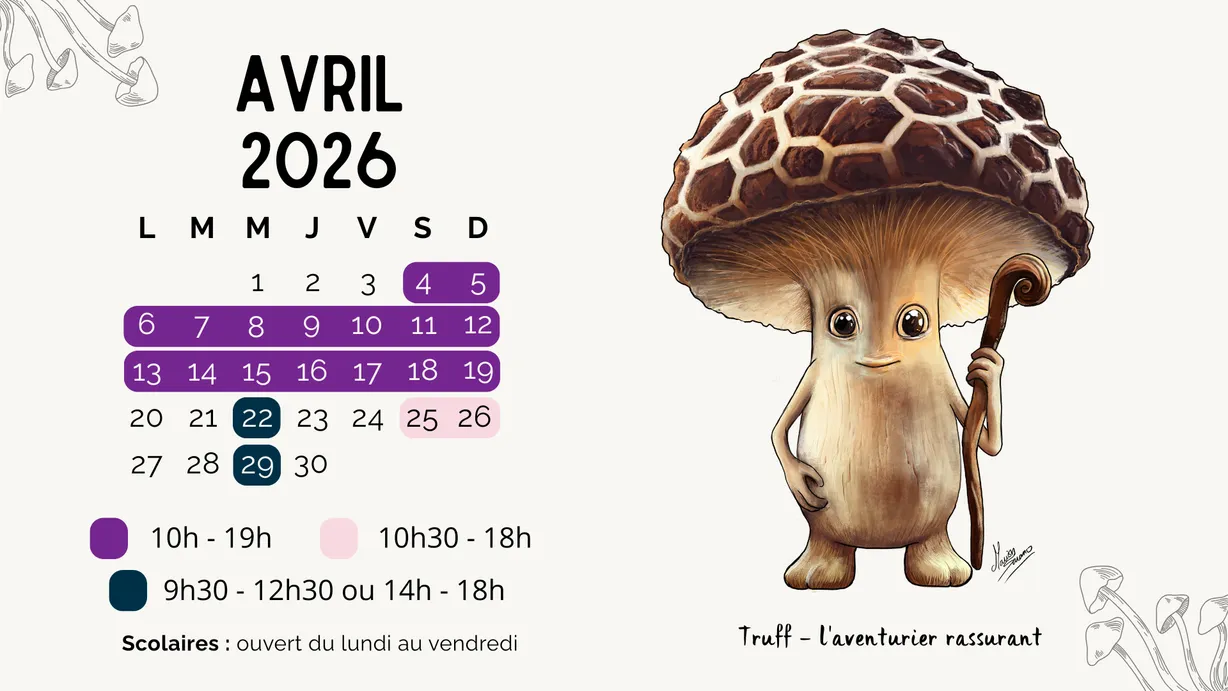 Calendrier d'ouverture avril 2026